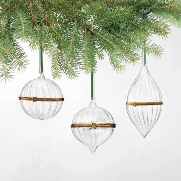 3pc Hinge Ornament Set Hearth & Hand Magnolia - Picture 2 of 3